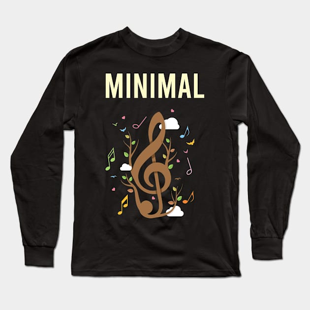 Music Nature Minimal Long Sleeve T-Shirt by Hanh Tay